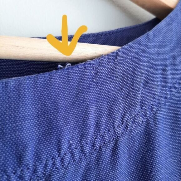 WILFRED | Aritzia Delphine Relaxed Fit Shift Dress w/ Pockets Blue Sz XS Flawed - Picture 3 of 14